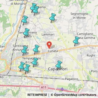Mappa Via Vecchia Pesciatina, 55012 Capannori LU, Italia (2.6325)