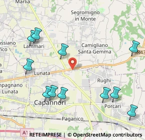 Mappa Via della Cateratta, 55012 Capannori LU, Italia (2.53818)