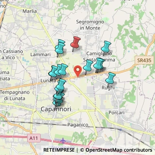 Mappa Via della Cateratta, 55012 Capannori LU, Italia (1.5415)