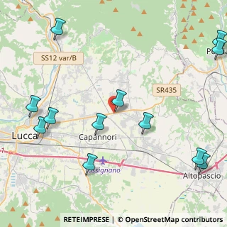 Mappa Via della Cateratta, 55012 Capannori LU, Italia (5.8275)