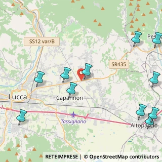 Mappa Via della Cateratta, 55012 Capannori LU, Italia (6.06)