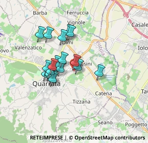 Mappa Via delle Scalette, 51039 Quarrata PT, Italia (1.36667)