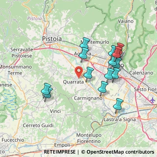 Mappa Via Tevere, 51039 Quarrata PT, Italia (7.51733)