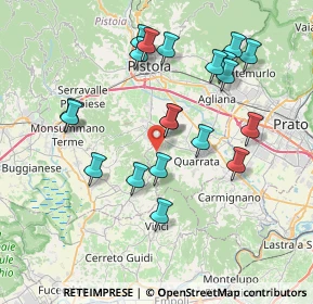 Mappa Via Scopetana, 51039 Quarrata PT, Italia (7.7395)