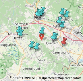 Mappa Via Scopetana, 51039 Quarrata PT, Italia (7.6775)