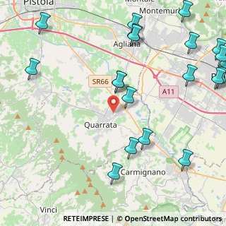 Mappa Via Bocca di Gora e Tinaia, 51039 Quarrata PT, Italia (6.1255)
