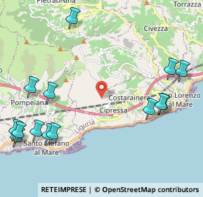 Mappa 18017 Cipressa IM, Italia (3.08)