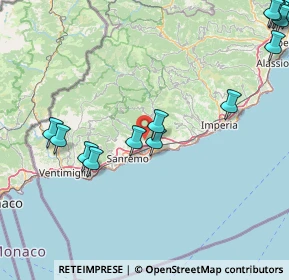 Mappa Strada Collette Beulle, 18038 Sanremo IM, Italia (22.87143)