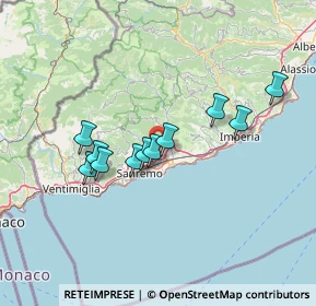 Mappa Strada Collette Beulle, 18038 Sanremo IM, Italia (11.82636)