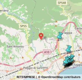 Mappa Strada Collette Beulle, 18038 Sanremo IM, Italia (3.4195)