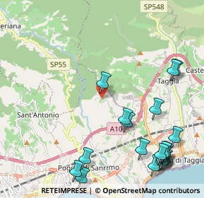 Mappa Strada Collette Beulle, 18038 Sanremo IM, Italia (2.9405)