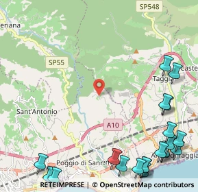 Mappa Strada Collette Beulle, 18038 Sanremo IM, Italia (3.5255)