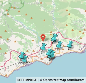 Mappa Strada Collette Beulle, 18038 Sanremo IM, Italia (3.61545)