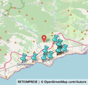 Mappa Strada Collette Beulle, 18038 Sanremo IM, Italia (3.37083)