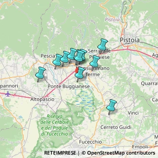 Mappa Strada Provinciale del Porrione del Terz, 51016 Montecatini Terme PT, Italia (4.97636)