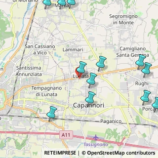 Mappa Via del Chiasso 5 lunata, 55012 Capannori LU, Italia (2.85417)