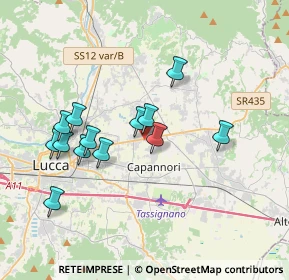 Mappa Via del Chiasso 5 lunata, 55012 Capannori LU, Italia (3.48462)