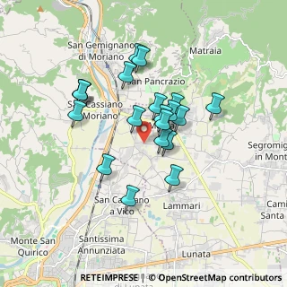 Mappa Via San Martino, 55012 Capannori LU, Italia (1.4775)