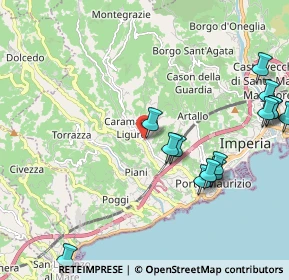 Mappa Via Caramagna, 18100 Imperia IM, Italia (2.55357)