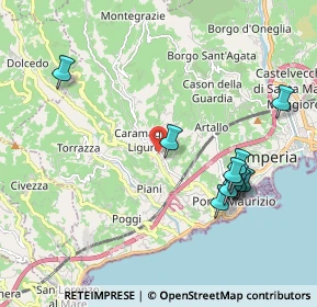 Mappa Via Caramagna, 18100 Imperia IM, Italia (2.12818)