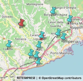 Mappa Via Caramagna, 18100 Imperia IM, Italia (2.0625)