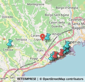 Mappa Via Caramagna, 18100 Imperia IM, Italia (2.22077)