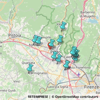 Mappa Via Antonio Vivaldi, 59100 Prato PO, Italia (6.98133)