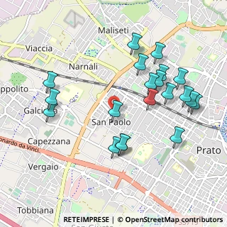 Mappa Via Antonio Vivaldi, 59100 Prato PO, Italia (1.0605)