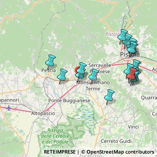 Mappa 51016 Montecatini Terme PT, Italia (9.6145)