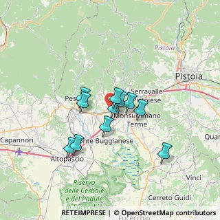 Mappa Via Olimpia, 51016 Montecatini Terme PT, Italia (5.15455)