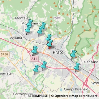 Mappa Via Gaetano Donizetti, 59100 Prato PO, Italia (3.65917)