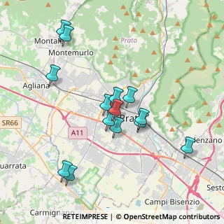 Mappa Via Gaetano Donizetti, 59100 Prato PO, Italia (3.62857)