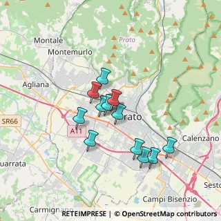 Mappa Via Gaetano Donizetti, 59100 Prato PO, Italia (2.885)