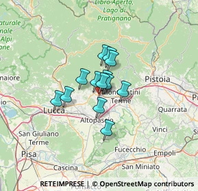 Mappa Via del Castellare, 51017 Pescia PT, Italia (7.33462)