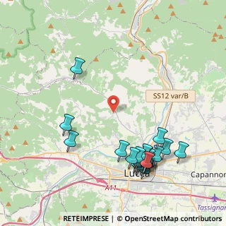 Mappa Via di Villa Fontana, 55100 Lucca LU, Italia (4.9525)
