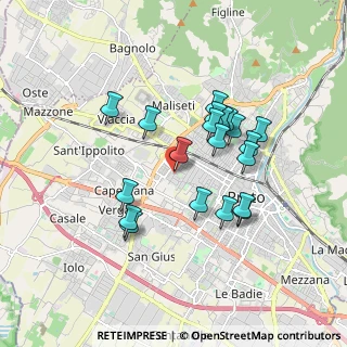 Mappa Via Attilio Nuti, 59100 Prato PO, Italia (1.5935)