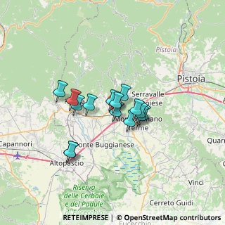 Mappa Via Enrico Magnani, 51016 Montecatini Terme PT, Italia (4.806)