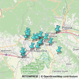 Mappa Via Enrico Magnani, 51016 Montecatini Terme PT, Italia (5.68176)