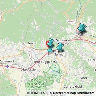 Mappa Viale Simoncini, 51016 Montecatini Terme PT, Italia (7.01455)