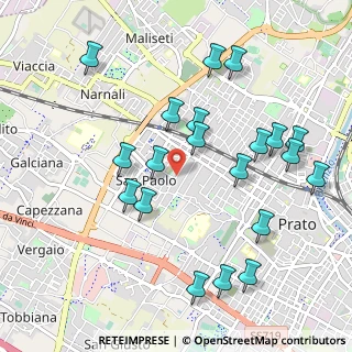 Mappa Via G. Donizetti, 59100 Prato PO, Italia (1.104)