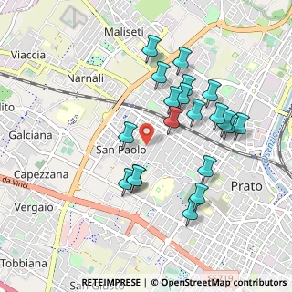 Mappa Via G. Donizetti, 59100 Prato PO, Italia (0.9295)
