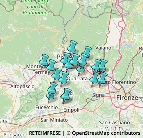 Mappa Via Vecchia Fiorentina, 51039 Quarrata PT, Italia (9.88789)