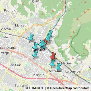 Mappa Via della Fonderia, 59100 Prato PO, Italia (1.375)