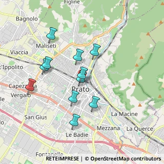 Mappa Via Gaetano Magnolfi, 50100 Prato PO, Italia (1.68182)