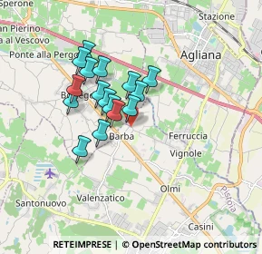 Mappa Via di Brana, 51039 Barba PT, Italia (1.335)