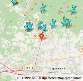 Mappa Via del Brennero, 55012 Capannori LU, Italia (4.94923)