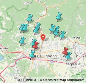 Mappa Via del Brennero, 55012 Capannori LU, Italia (6.85125)