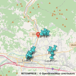 Mappa Via del Brennero, 55012 Capannori LU, Italia (4.21438)