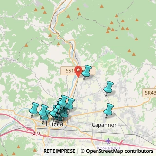 Mappa Via del Brennero, 55012 Capannori LU, Italia (5.076)