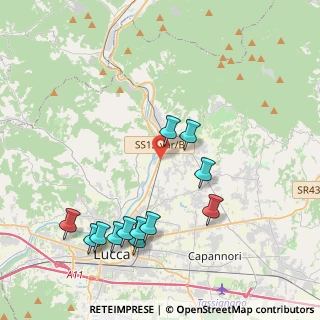 Mappa Via del Brennero, 55012 Capannori LU, Italia (4.63167)